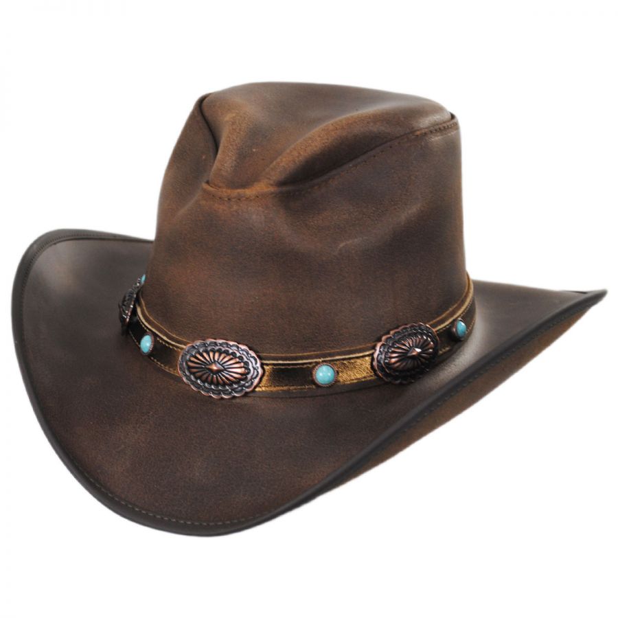 Head 'N Home Carson City Leather Western Hat Top Hats