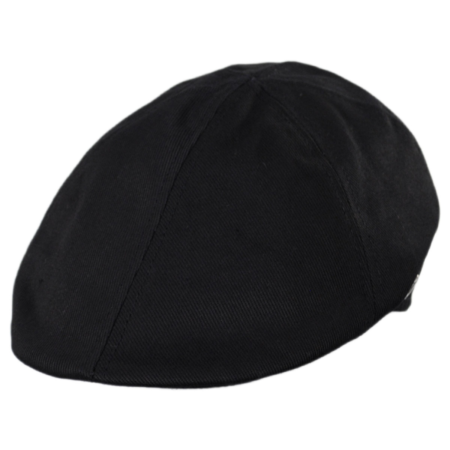 B2B Jaxon Black Cotton Twill Duckbill Cap Flat Caps