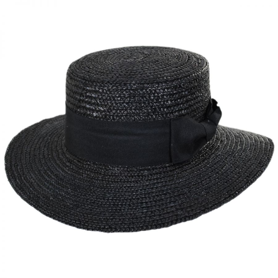 Jeanne Simmons Barca Milan Straw Boater Hat Sun Hats