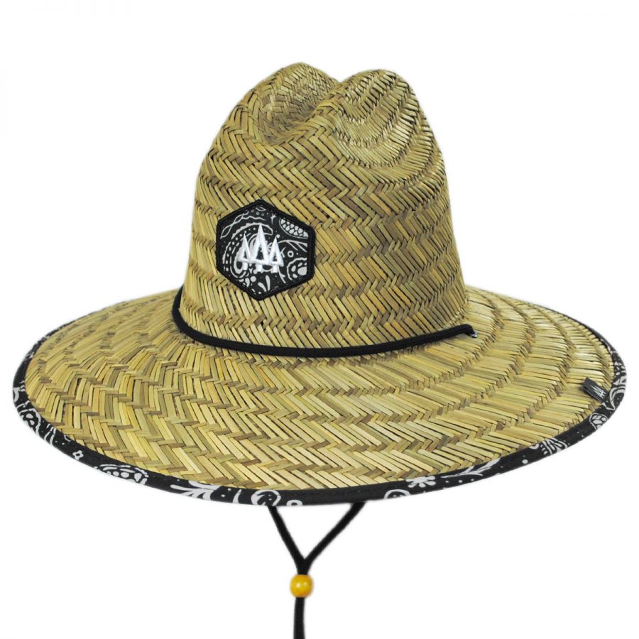Hemlock Hat Co Bandana Straw Lifeguard Hat Straw Hats