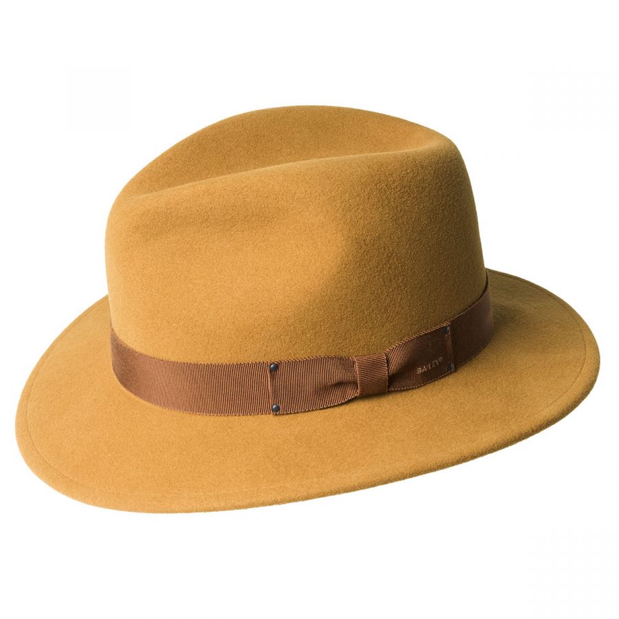 Bailey Curtis Wool LiteFelt Safari Fedora Hat Crushable