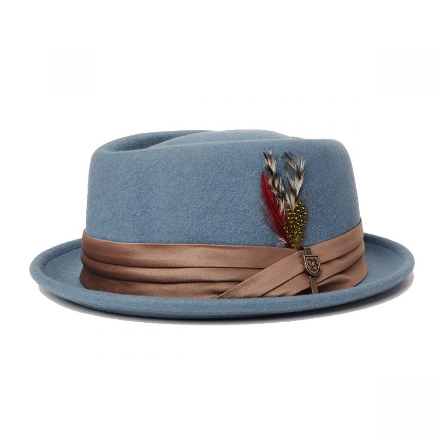 Brixton Hats Stout Wool Felt Diamond Crown Fedora Hat Stingy Brim & Trilby
