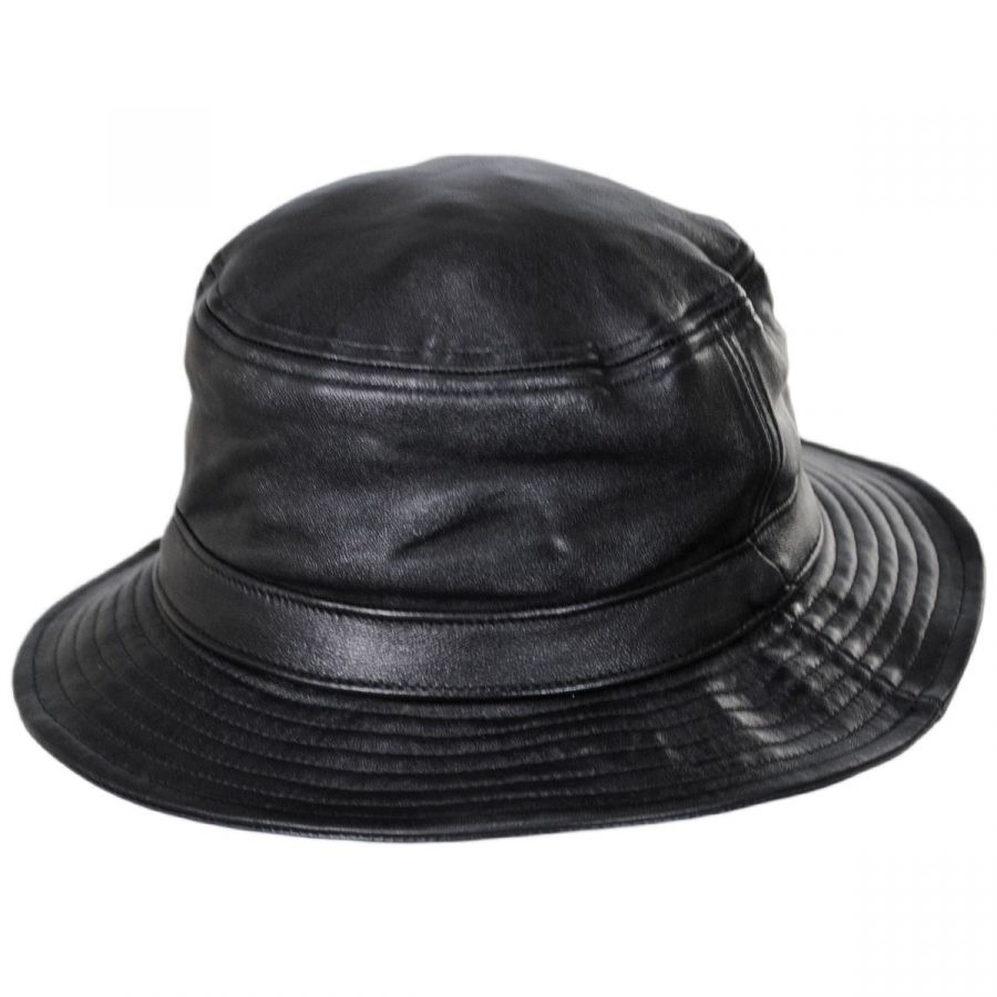 Brixton Hats Mathews Genuine Leather Bucket Hat Bucket Hats