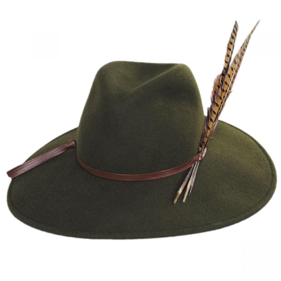 Kathy Jeanne Trio Pheasant Feather Wool Felt Fedora Hat - Made to