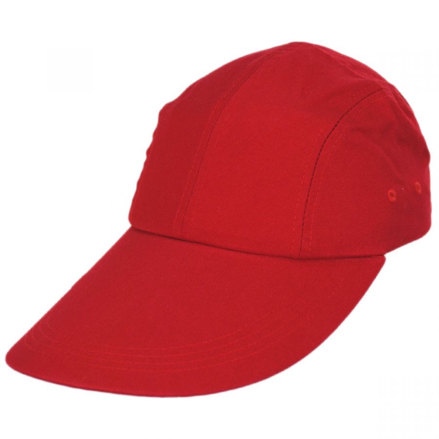 Village Hat Shop VHS Long Bill Adjustable Baseball Cap: Size: Adjustable Red