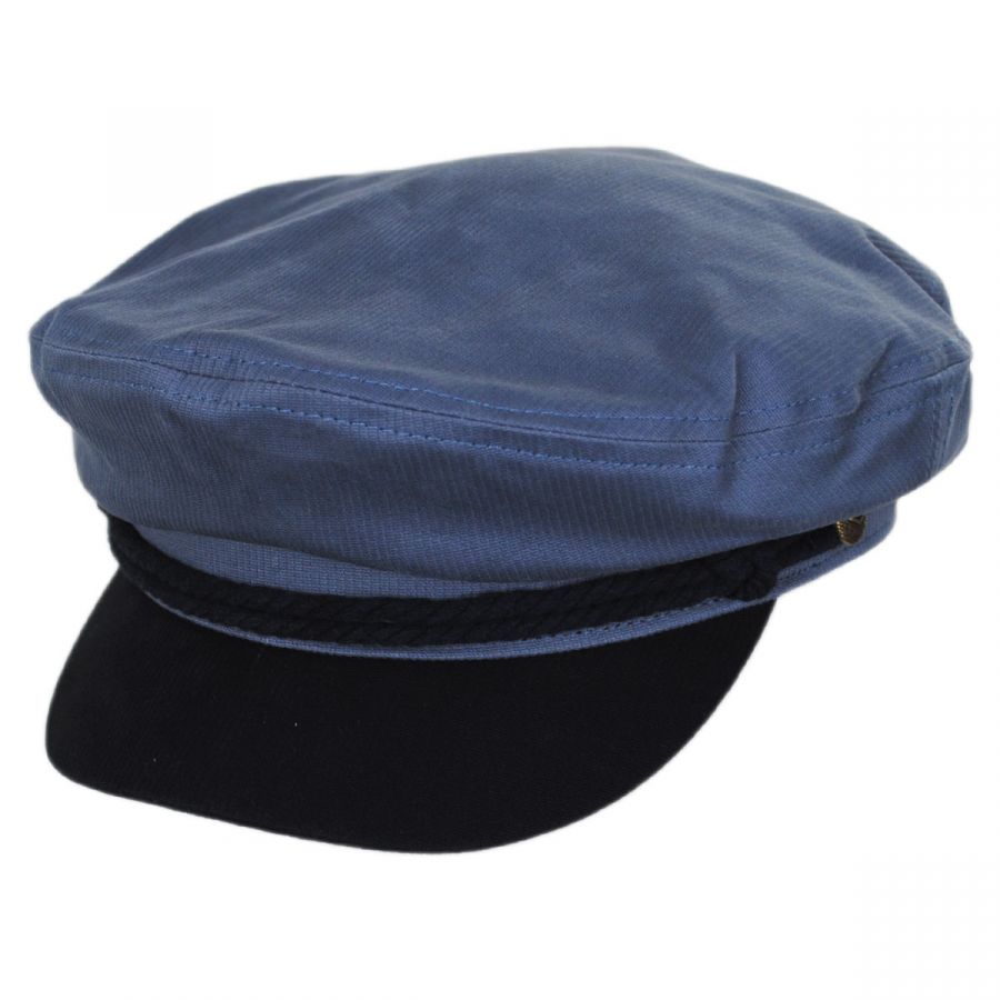Brixton Hats Two Tone Cotton Fiddler Cap Greek Fisherman Caps