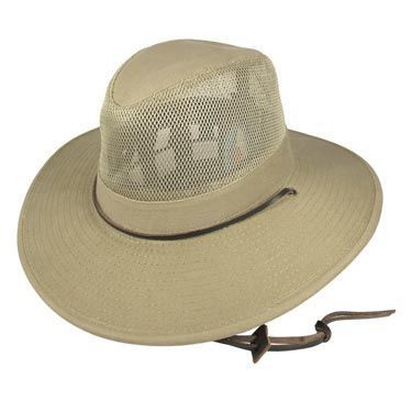 Dorfman Pacific Company Mesh Crown Aussie Hat - 2X and 3X Sun Protection