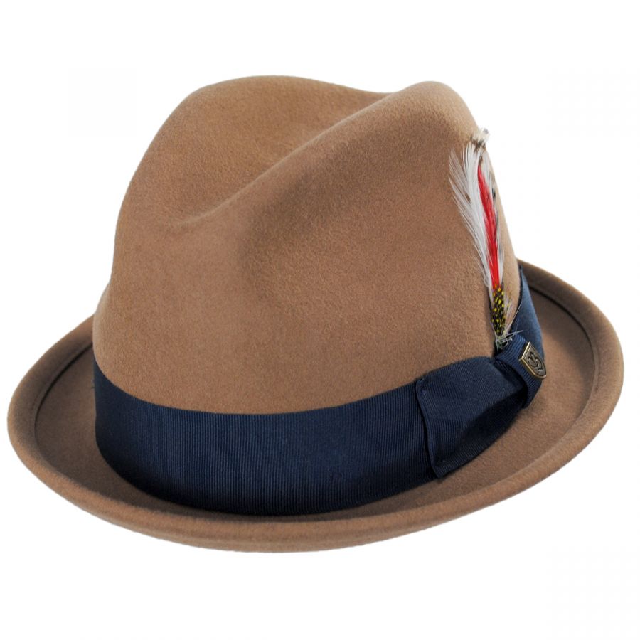 Brixton Hats Gain Coconut Wool Felt Fedora Hat Fedoras
