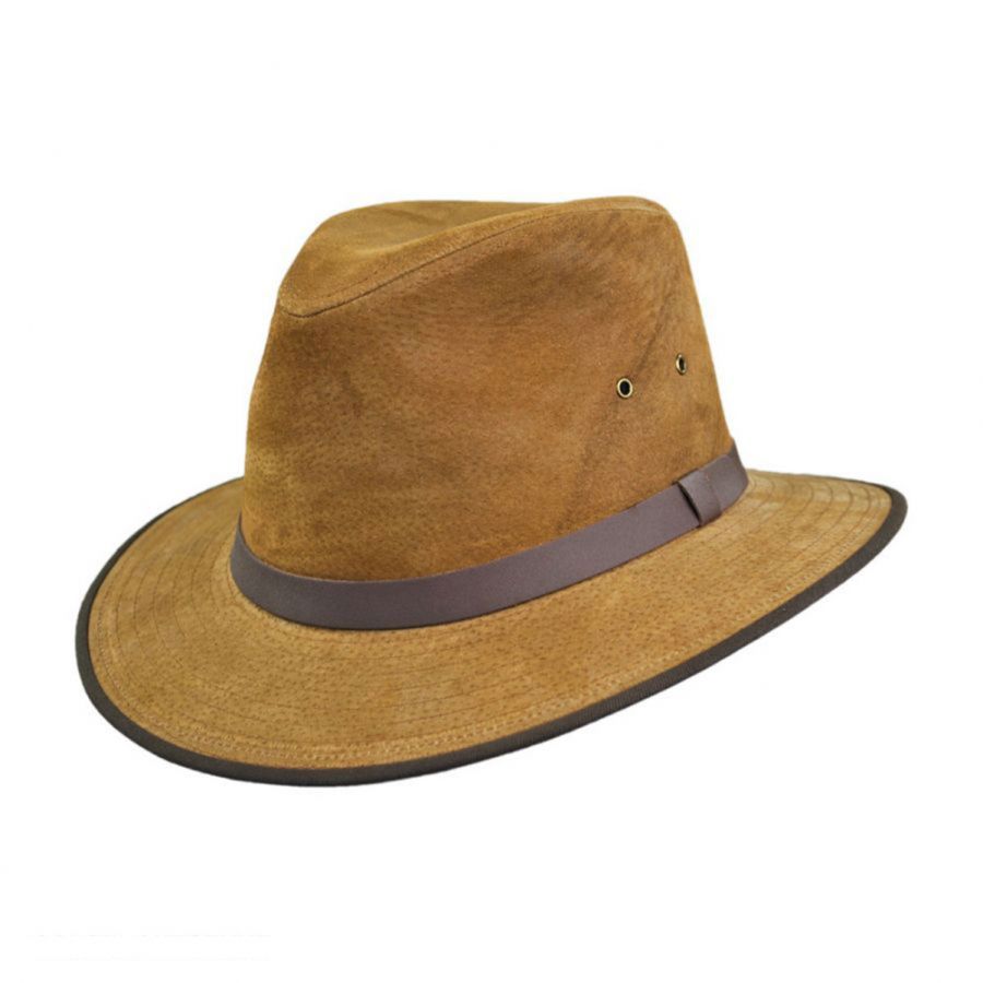 Jaxon Hats Nubuck Leather Safari Hat All Fedoras
