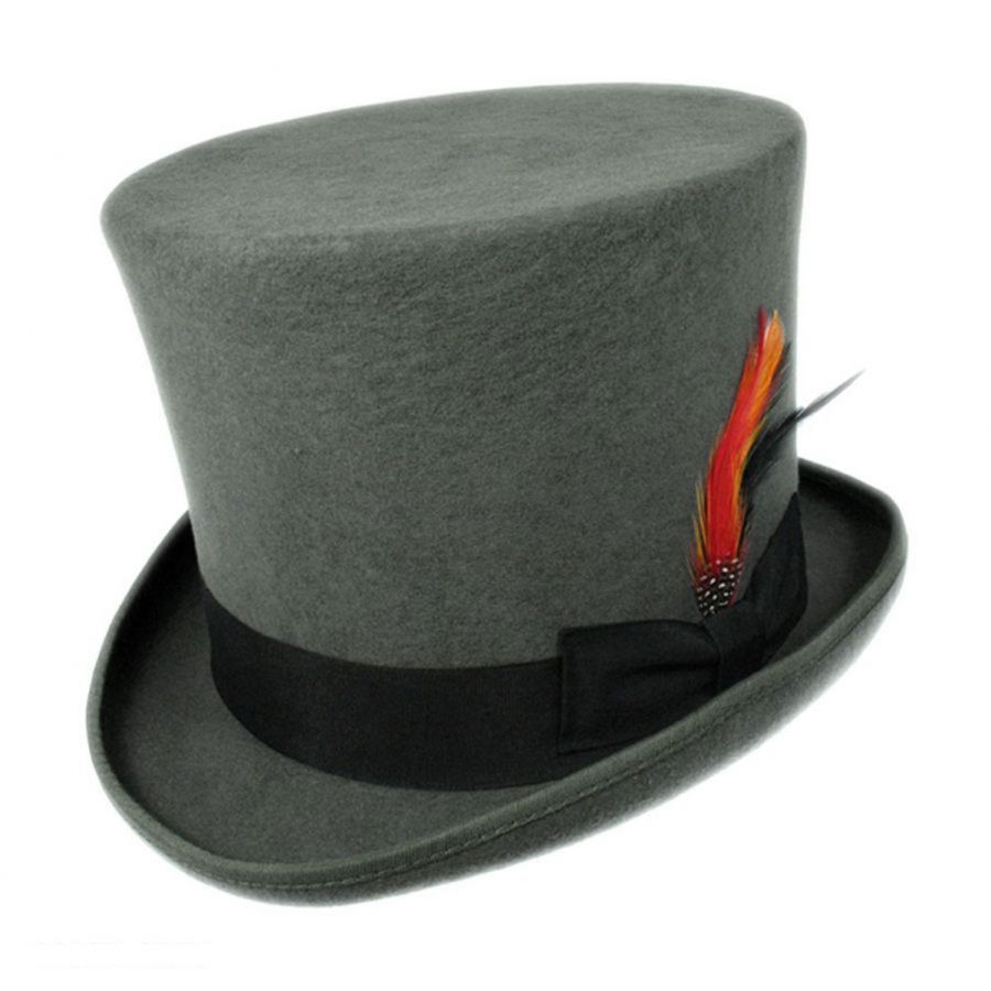 Jaxon Hats Victorian Wool Felt Top Hat Top Hats