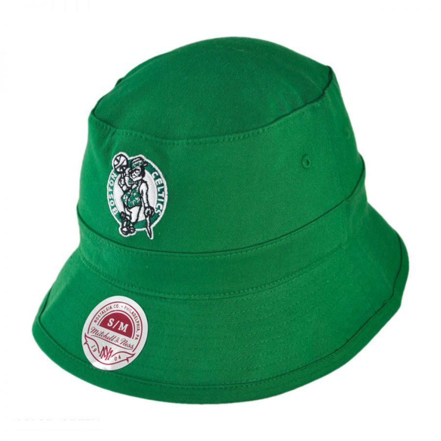 Mitchell & Ness Boston Celtics NBA Logo Bucket Hat NBA Basketball Caps