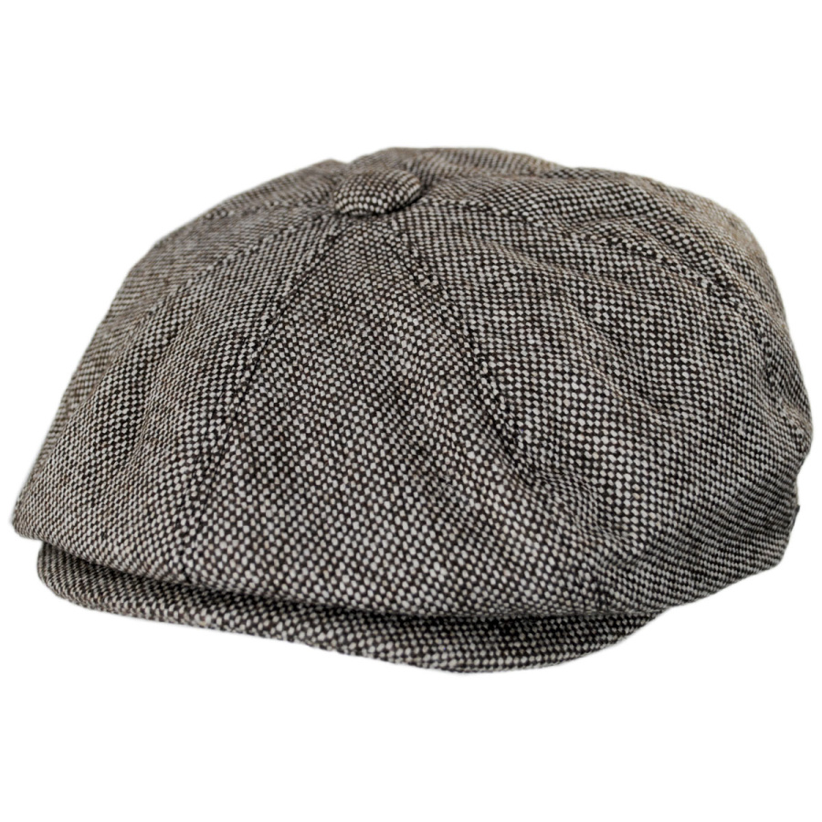 B2B Jaxon Marl Tweed Wool Blend Newsboy Cap Flat Caps