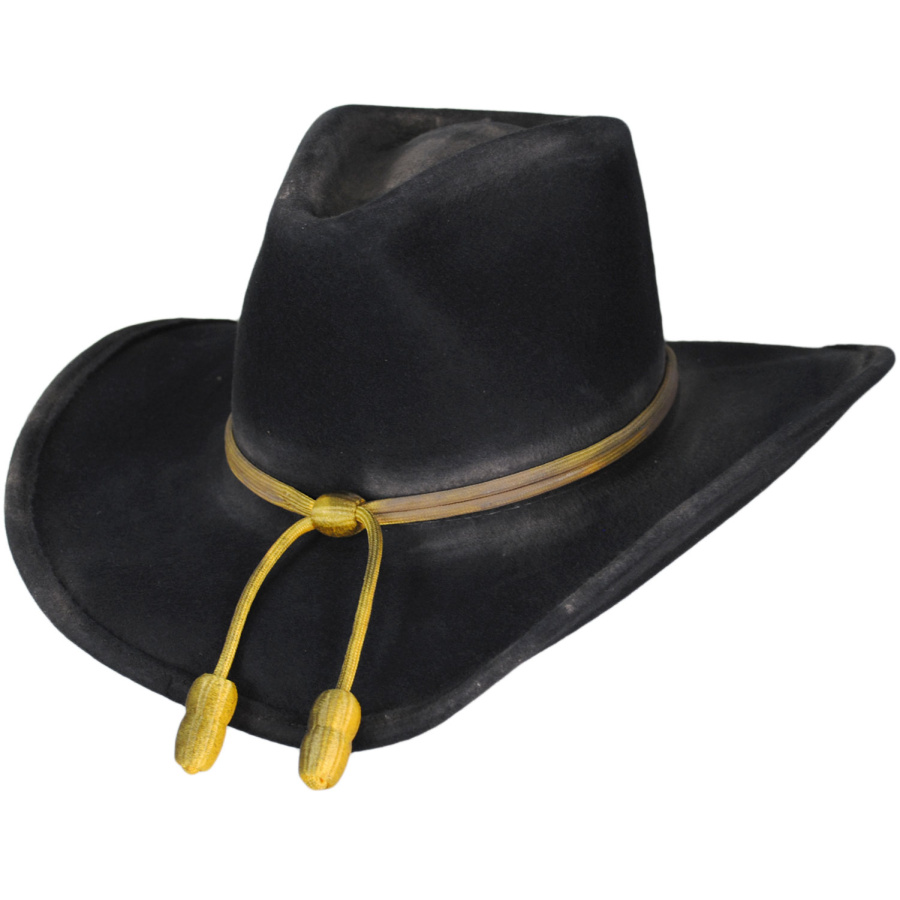 Stetson John Wayne The Fort Black Wool Felt Crushable Western Hat ...