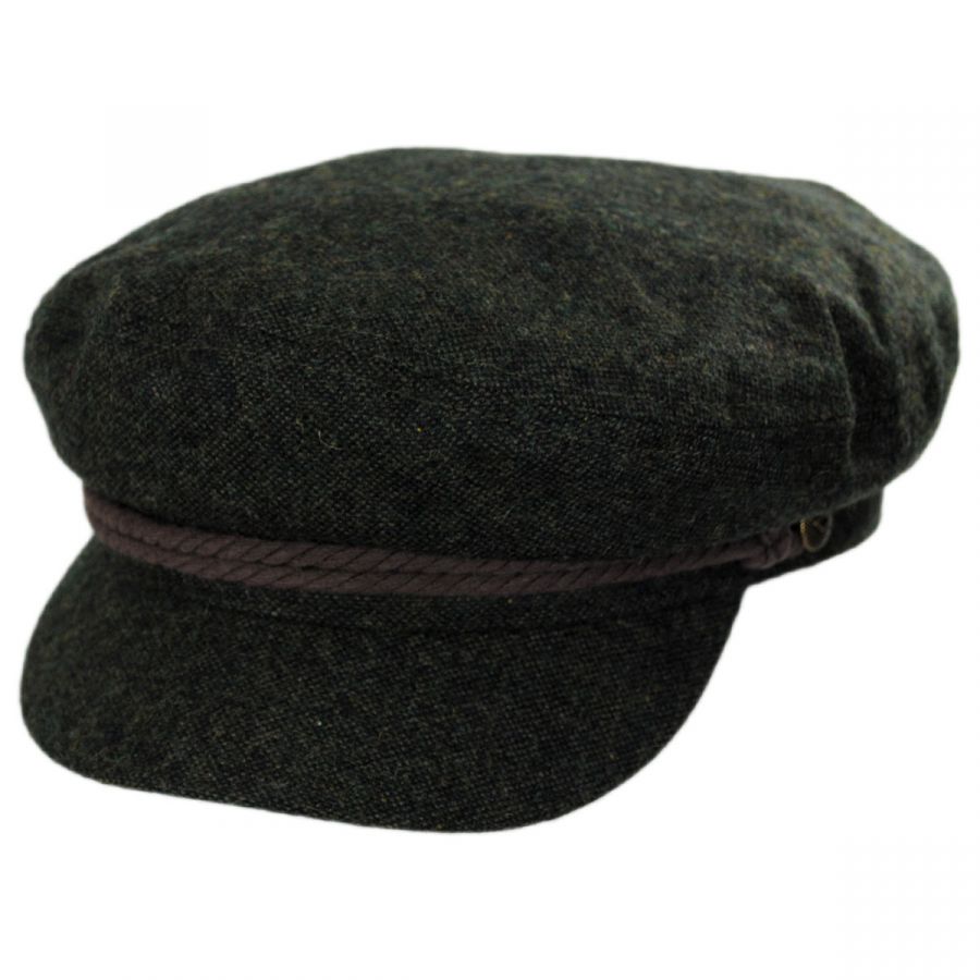 Brixton Hats Tweed Wool Blend Fiddler Cap Greek Fisherman Caps