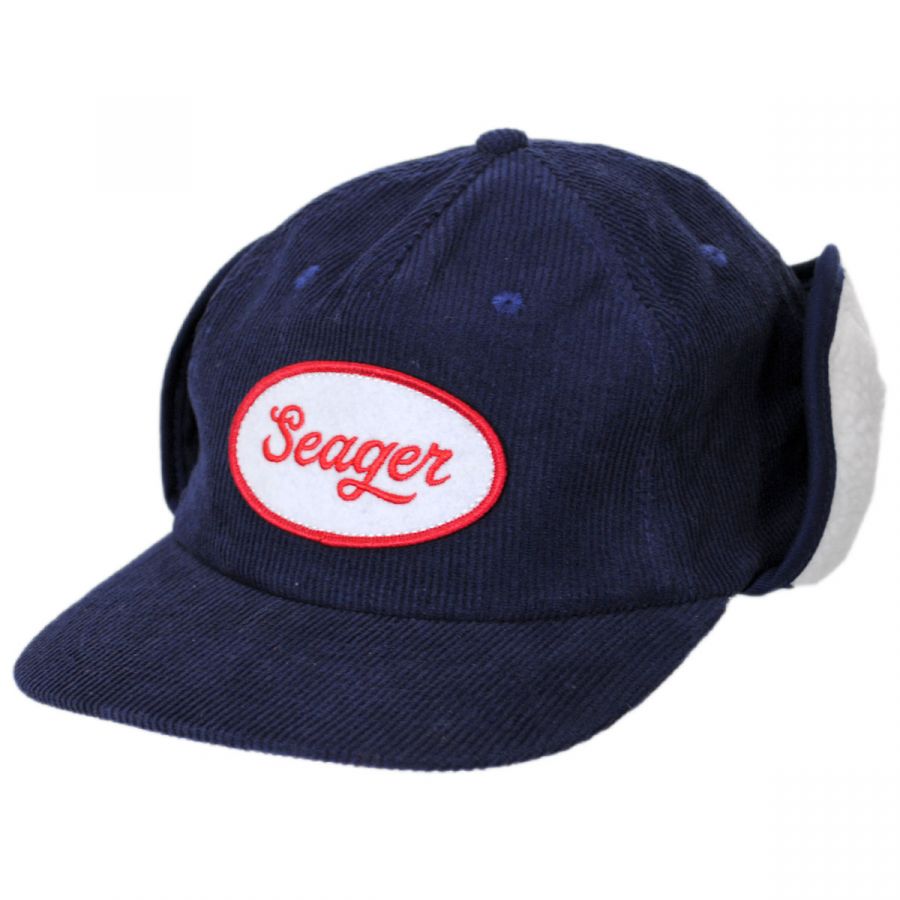 Seager Flapjack Ear Flap Corduroy Cotton Baseball Cap Fitted Baseball Caps