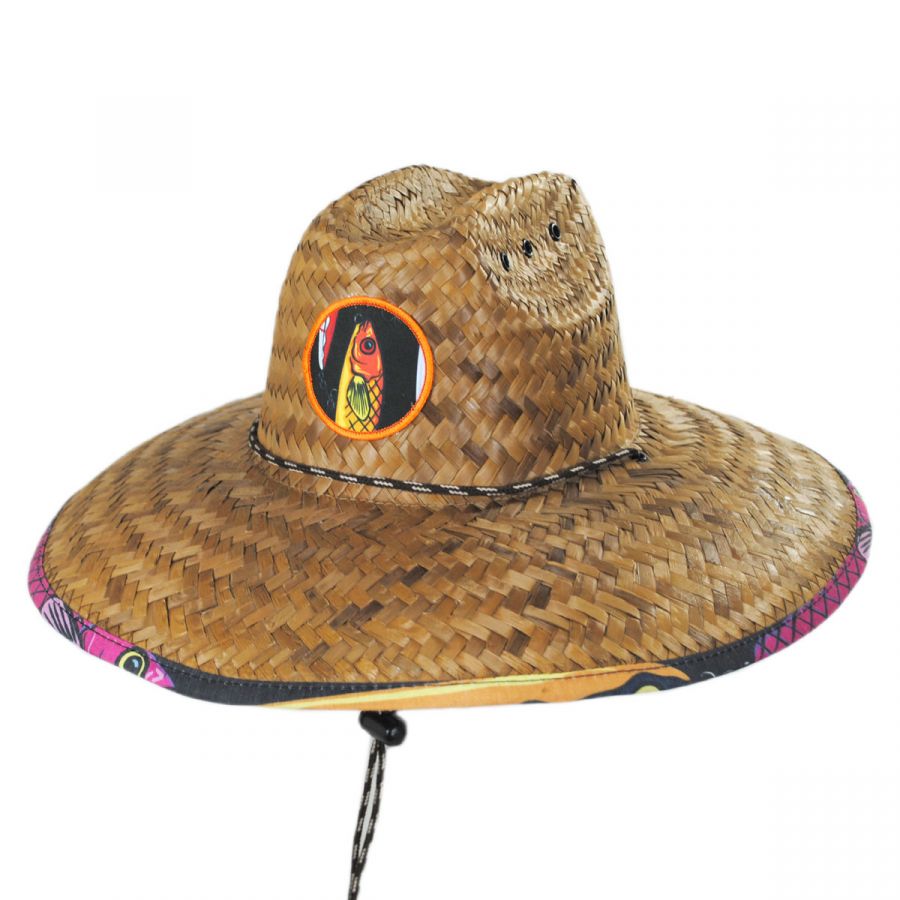 Peter Grimm Lures Coconut Straw Lifeguard Hat Straw Hats