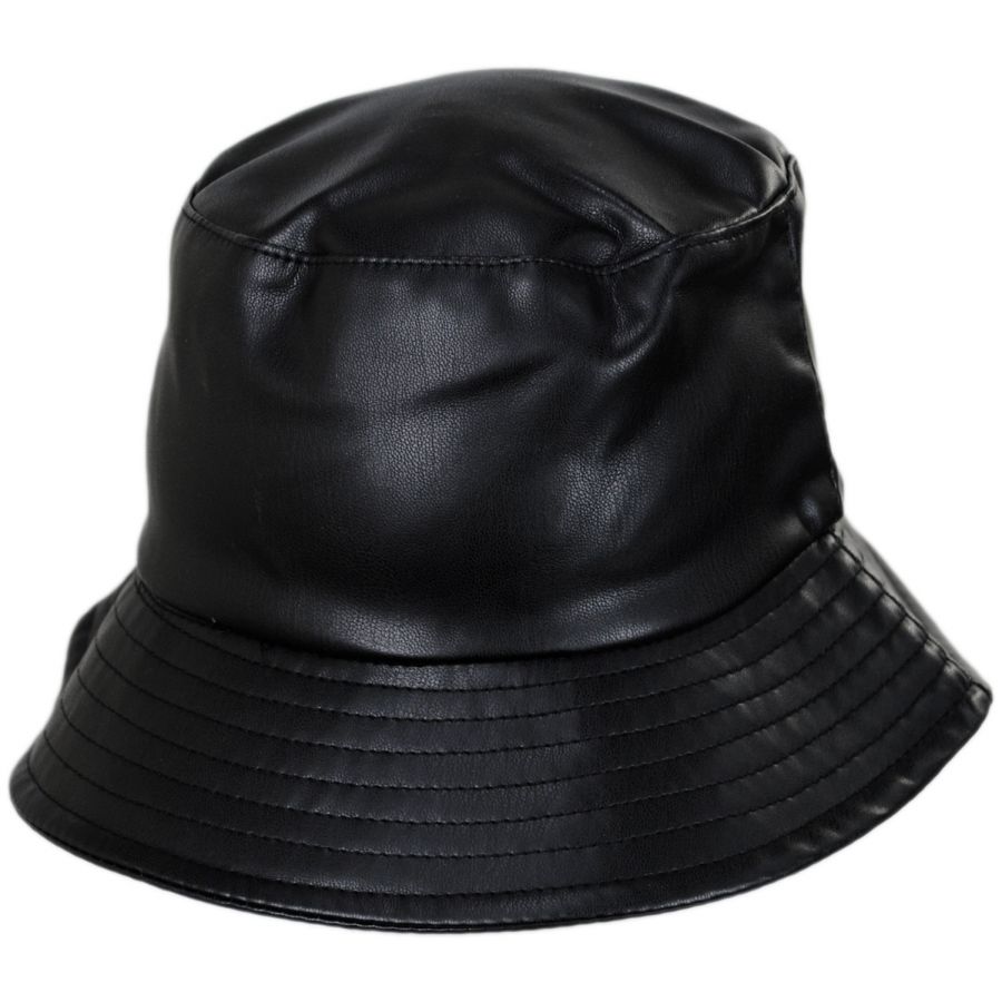 Scala Roderick Vegan Leather Bucket Hat Bucket Hats