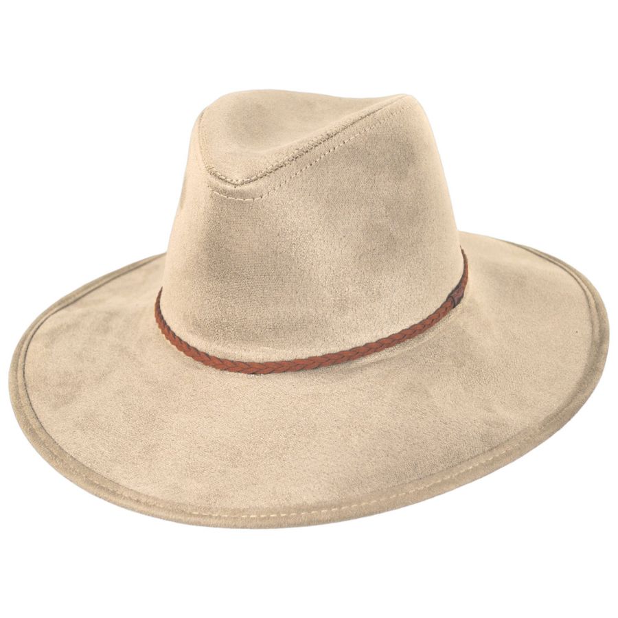 Toucan Collection Vegan Suede Safari Fedora Hat Fedoras