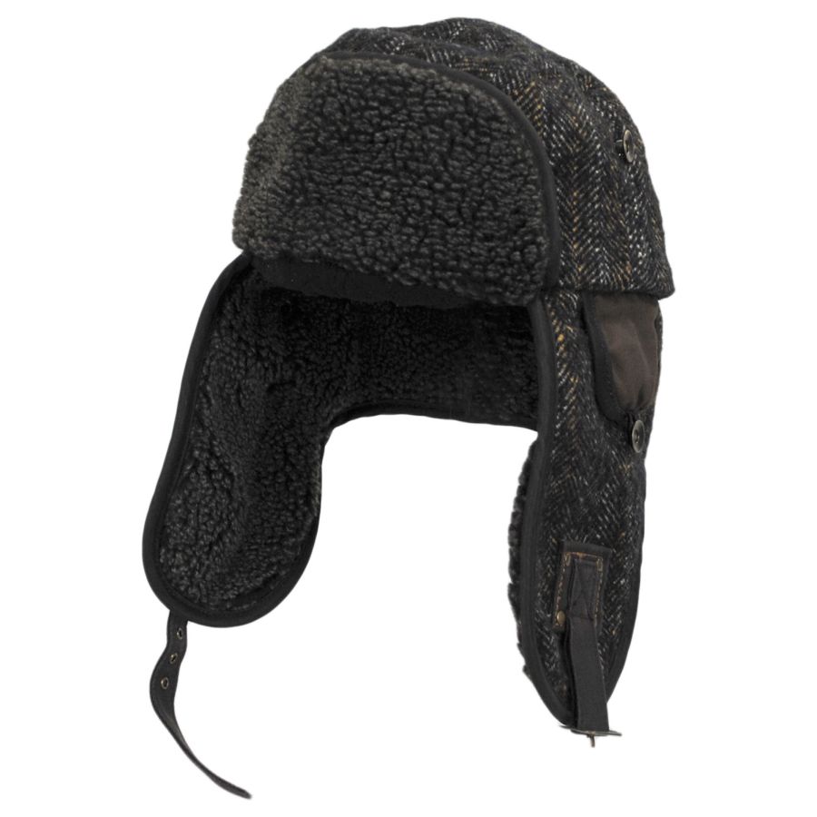 Stetson Tauris Herringbone Wool Blend Trapper Hat Women's Cold Weather Hats