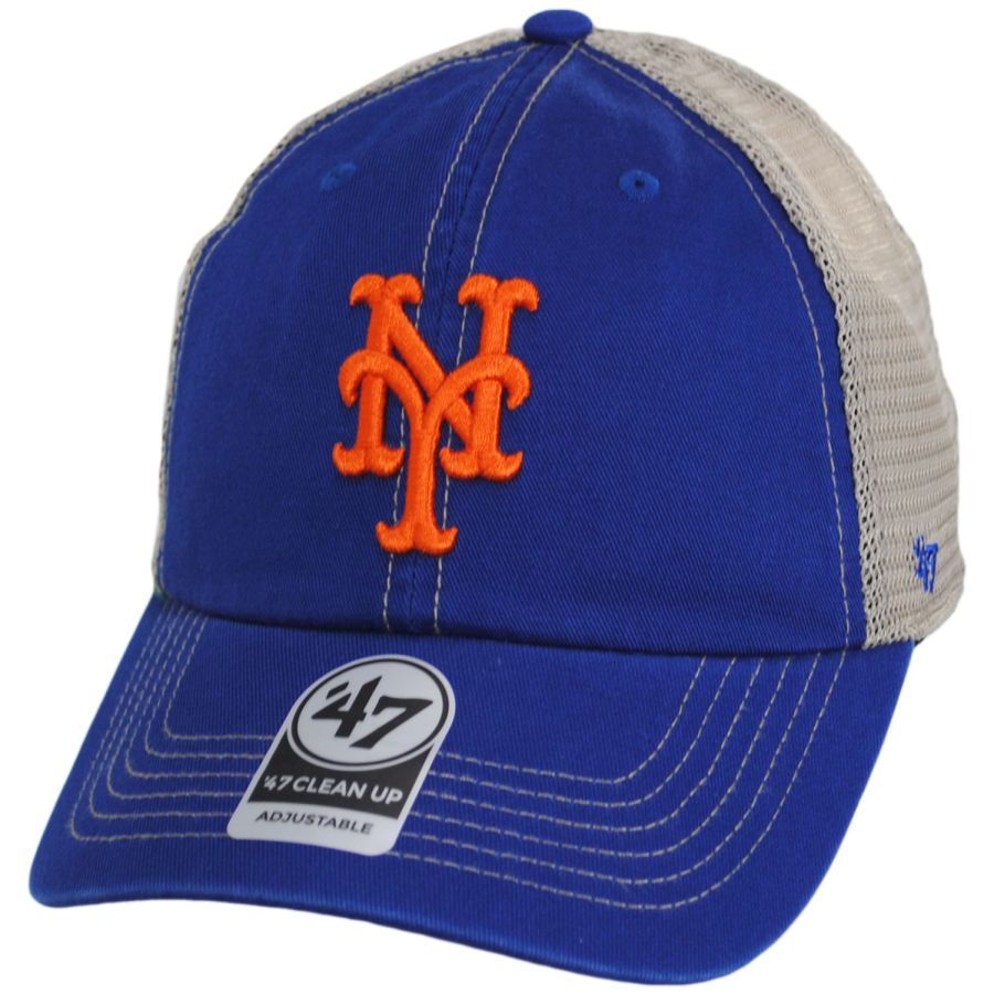 47 Brand New York Mets Trawler 47 Mesh Clean Up Snapback Baseball Cap MLB  Baseball Caps