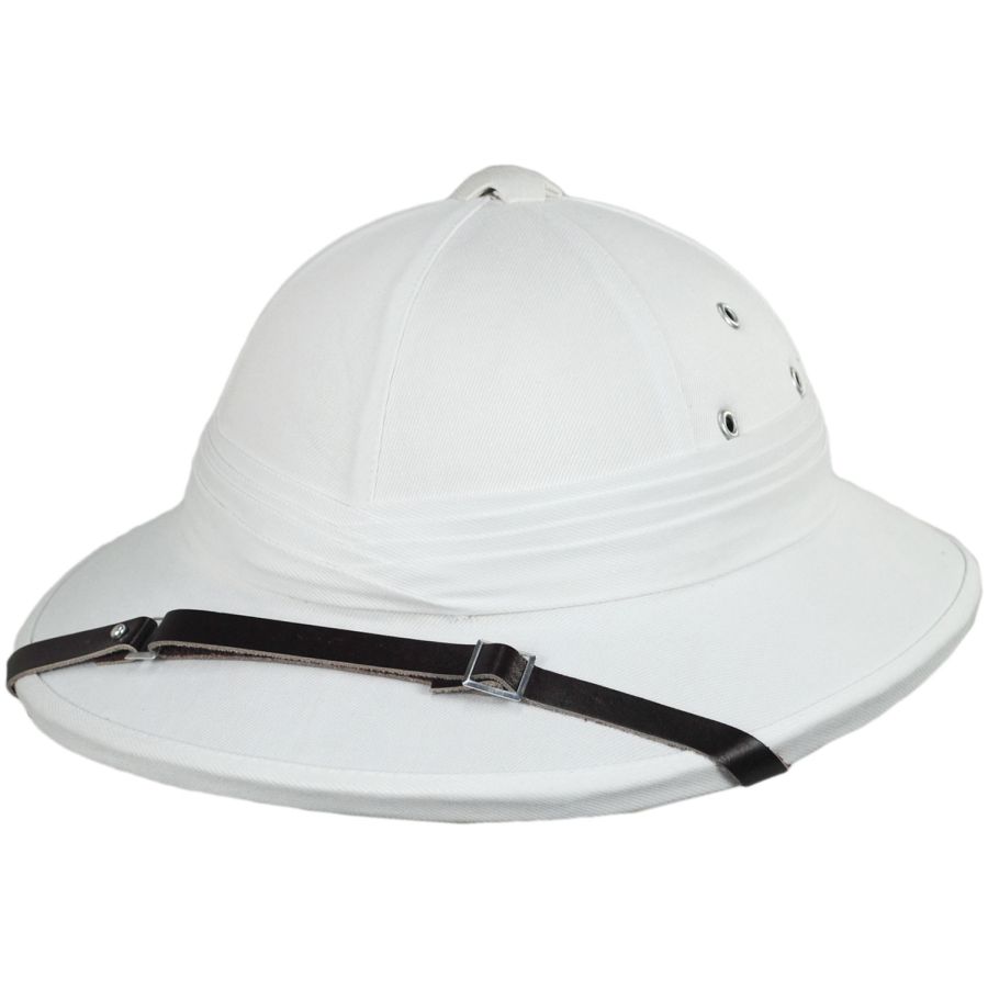 Village Hat Shop French Pith Helmet - Big Head Version - Adjustable - Olive Green, Adult Unisex, Size: One Size