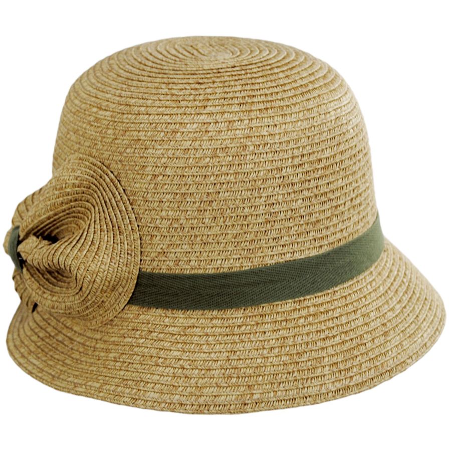Straw Cloche Hats Women, Straw Hat Black Ribbon