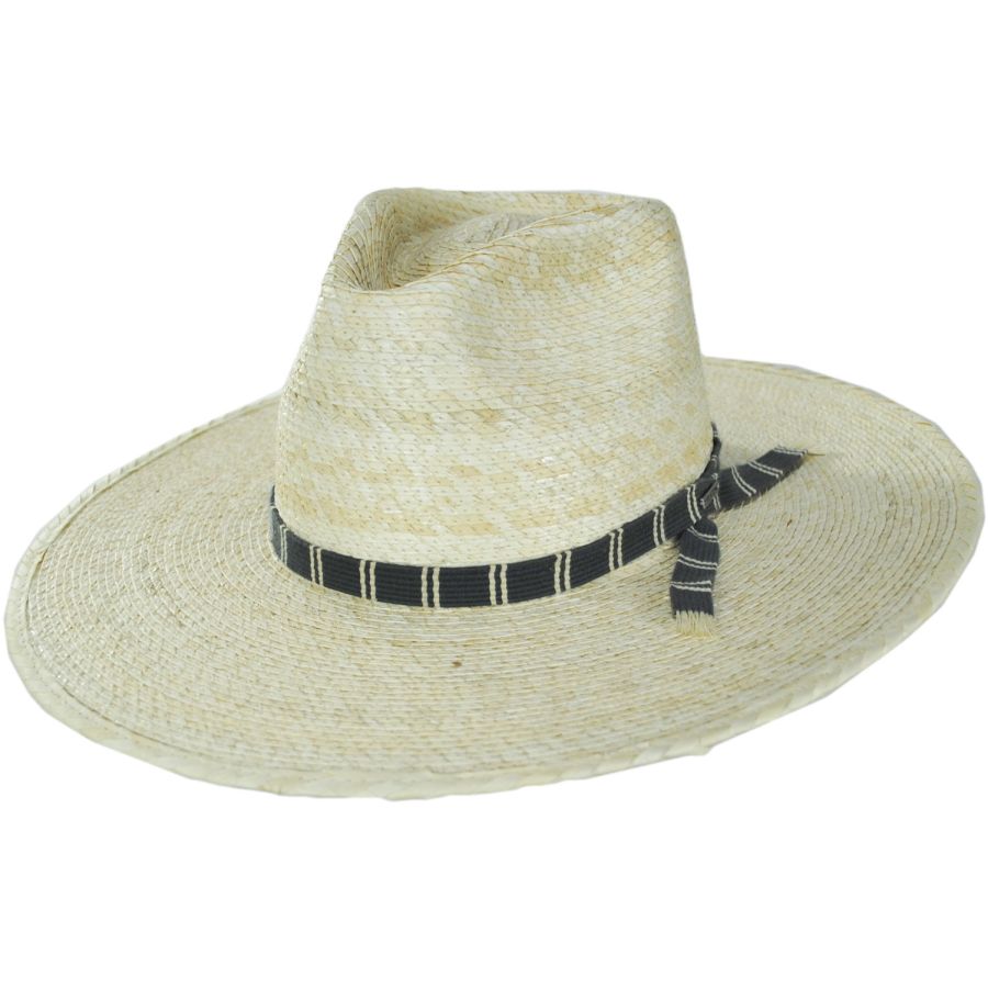 Brixton Hats Leigh Palm Straw Fedora Hat - Natural Straw Fedoras