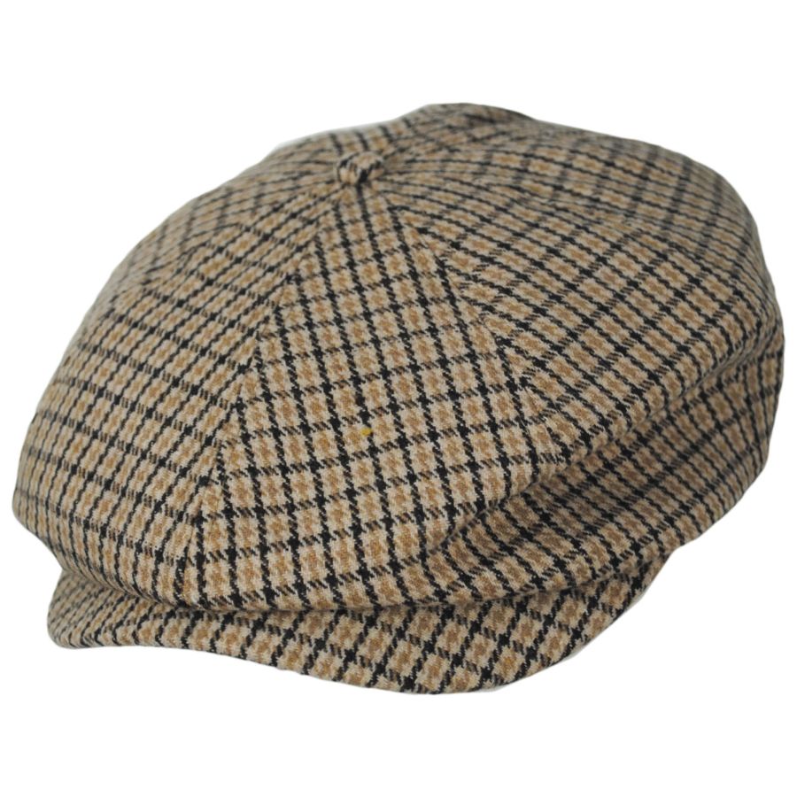 Brixton Hats Brood Plaid Wool Blend Newsboy Cap - Sand Newsboy Caps