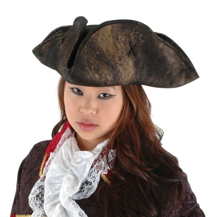 Elope Scallywag Pirate Tricorn Costume Hat for Men & Women 