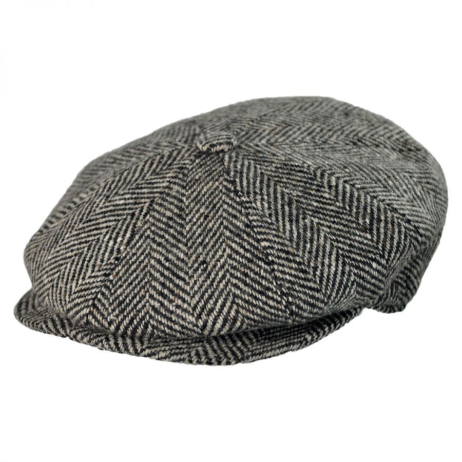 Jaxon Hats - Made in Italy Herringbone Wool Newsboy Cap Newsboy Caps