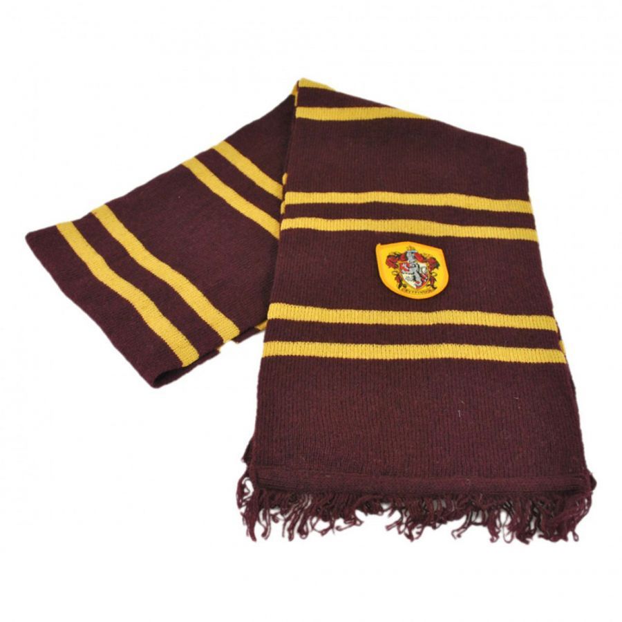 REAL* LAMBS WOOL SCARF w/ CREST NEW! Gryffindor House HARRY POTTER *LICENSED 
