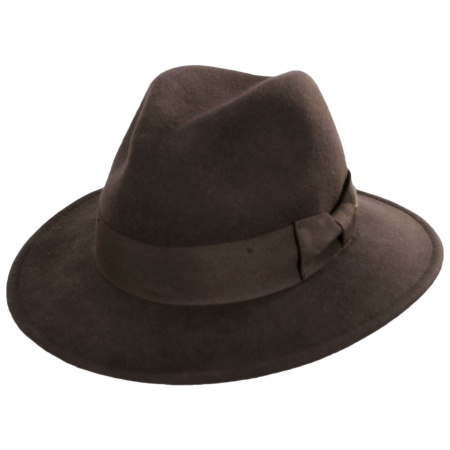 Indiana Jones Officially Licensed Crushable Wool Felt Safari Fedora Hat