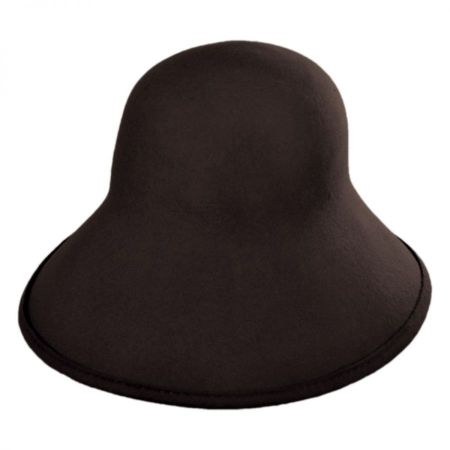 Scala Six-Way Big Brim Wool Felt Cloche Hat