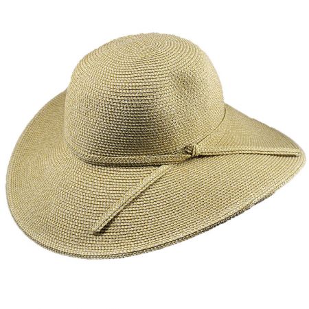 Jeanne Simmons Tweed Toyo Straw Blend Floppy Sun Hat