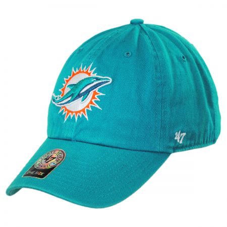 47 Brand Miami Dolphins NFL Clean Up Strapback Baseball Cap Dad Hat