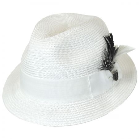 Stacy Adams Belmont Braid Pinch Crown Stingy Brim Fedora Hat