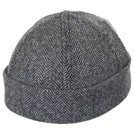 New York Hat Company Six Panel Herringbone Wool Skull Cap Beanie Hat