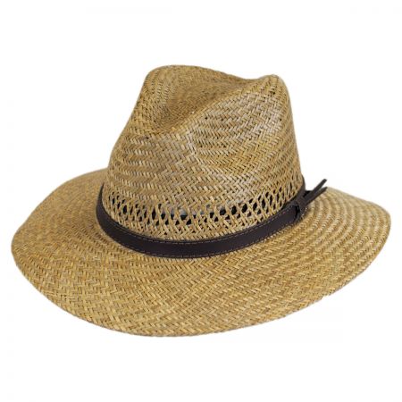 Stetson Childress Vent Seagrass Straw Safari Fedora Hat