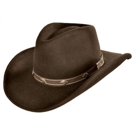Black S New Conner Hats Men/'s High Sierra Shapeable Leather Hat