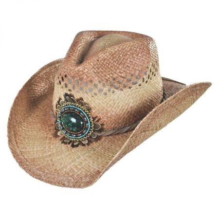 Beaded Leather Hatband 7/8 inch #hb113