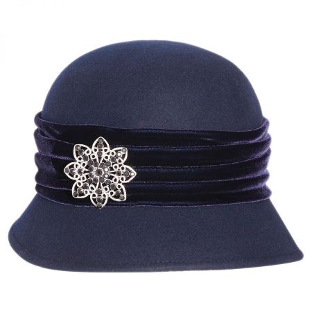 Toucan Collection Brooche Wool Felt Cloche Hat
