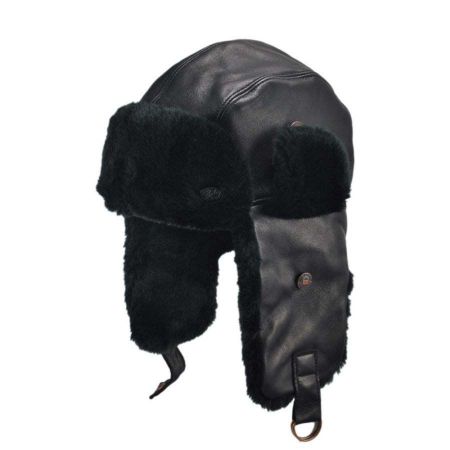 Bailey Vega Lambskin Leather Trapper Hat