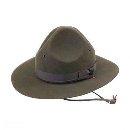 Bollman Hat Company Heritage Collection 1910s Montana Peak Campaign Wool Felt Hat