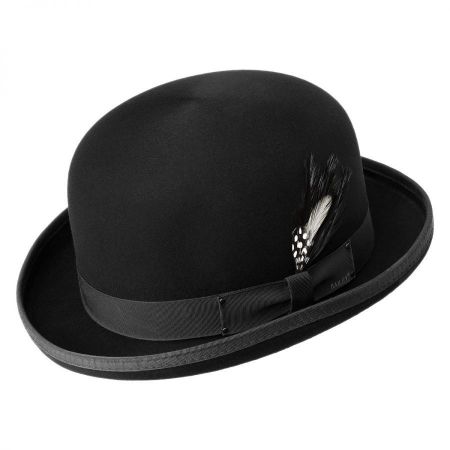CLASSIC Wool Felt Hard Bowler Top Hat Men Women Derby Quality NEW57cmRed 