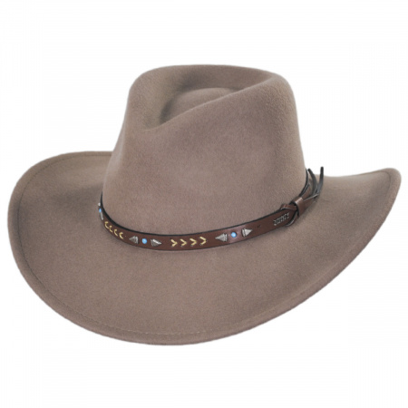 Men's/Women's Wool Felt Crushable/Packable Waterproof Cowboy Hat with Band 