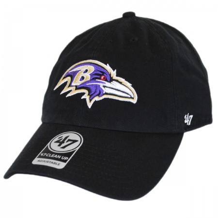 47 Brand Baltimore Ravens NFL Clean Up Strapback Baseball Cap Dad Hat