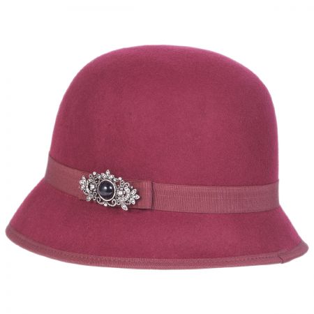 Toucan Collection Brooch Wool Felt Cloche Hat