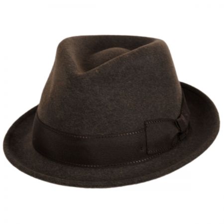 Stefeno Teardrop Wool Felt Trilby Fedora Hat
