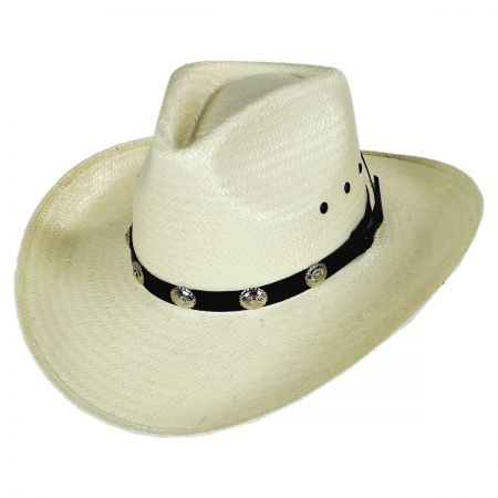 Stylish Toyo Straw Beach Cowboy Hat W/Shapeable Brim Bohemian Modern Cowgirl