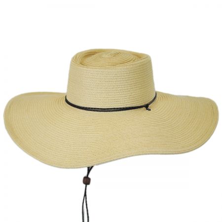 Jeanne Simmons Wide Brim Toyo Straw Gambler Hat